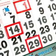 Datumwijzers t.b.v. 3-maands kalender