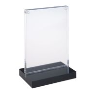 Magnetische T-standaard met zwarte voet staand formaat | A6 - 105 x 148 mm