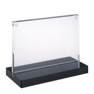 Magnetische T-standaard met zwarte voet liggend formaat | A6 105 x 148 mm