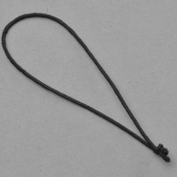 Folderkoord elastiek geknoopt 60 mm | zwart