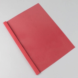 Thermische inbindomslag A4, karton met leerstructuur, 15 vel, rood | 1,5 mm | 230 g/m²