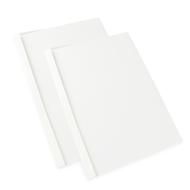 Thermische inbindomslag A4, glanzend karton, wit 