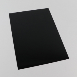 Kartonnen achterflap A4, Chromolux, glanzend zwart