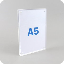 T-standaard A5 magnetisch, staand formaat, acryl, transparant 