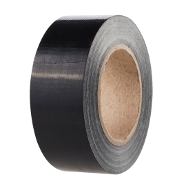 Duct tape op basis van textiel sterk en permanent klevend zwart | 48 mm