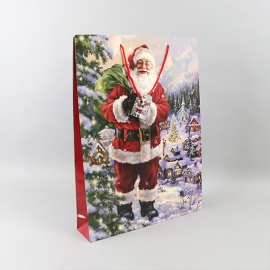 Kadotas Kerstmanmotief, 36 x 49 x 8,5 cm, meerkleurig 