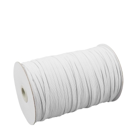Plat elastiek op rol, 3 mm, wit (rol á 180 m) 