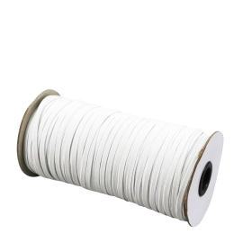 Plat elastiek op rol, 5 mm, wit (rol á 130 m) 