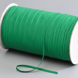 Plat elastiek op rol, 5 mm, groen (rol á 500 m) 