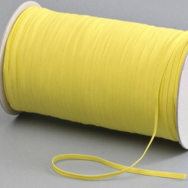 Plat elastiek op rol, 5 mm, geel (rol á 500 m) 