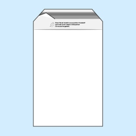 Mailing enveloppen met klep, hersluitbaar, gerecycled PE-folie, transparant 250 x 350 mm - B4