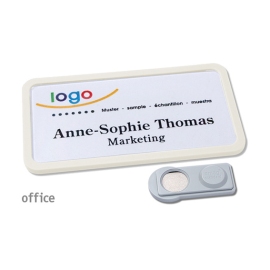 Naambadges Magnet Office 40 wit