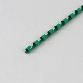 Plastic bindruggen A4, rond 6 mm | groen