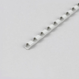 Plastic bindruggen A4, rond 6 mm | grijs