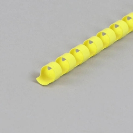 Plastic bindruggen A4, rond 8 mm | geel