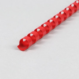 Plastic bindruggen A4, rond 10 mm | rood