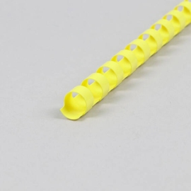 Plastic bindruggen A4, rond 10 mm | geel