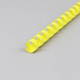 Plastic bindruggen A4, rond 16 mm | geel
