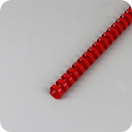 Plastic bindruggen A4, ovaal 22 mm | rood