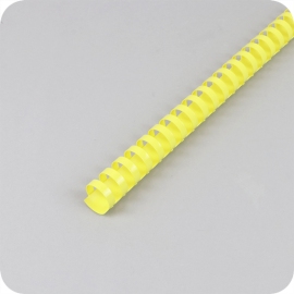 Plastic bindruggen A4, ovaal 22 mm | geel