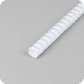 Plastic bindruggen A4, ovaal 28 mm | wit