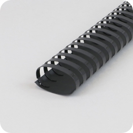 Plastic bindruggen A4, ovaal 51 mm | zwart