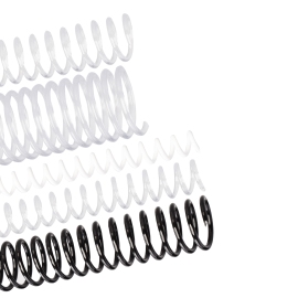 Kunststof bindruggen (PVC-Coils), A5, 4:1 Deling 