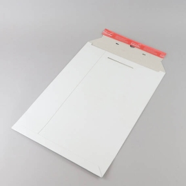 Kartonnen envelop A3, 31 x 44,5 x 3 cm, zelfklevende sluiting, scheurstrip, wit 