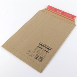 Kartonnen envelop A4, 23,5 x 34 x 3,5 cm, zelfklevende sluiting, scheurstrip, bruin 