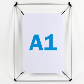 Poster stretchers voor A1, aluminium, zilver 