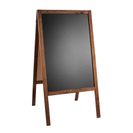 Houten stoepbord, 53 x 80 cm met krijtbord 