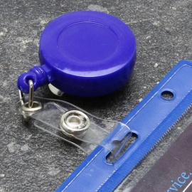 Rollerclip/skipashouder, kunststof blauw