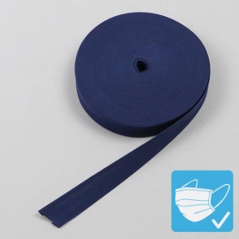 Biaisband, polyester, 20 mm (rol á 25 m) donkerblauw