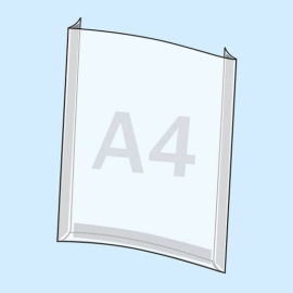 Documenthouder A4 staand formaat | voorzijde gesloten, achterzijde voorzien van 3 magneetstrips