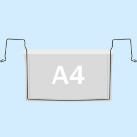 Draadbeugel zakken voor A4, lange zijde geopend 