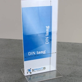 T-Display, voor inhoud DIN lang, staand formaat, transparant 