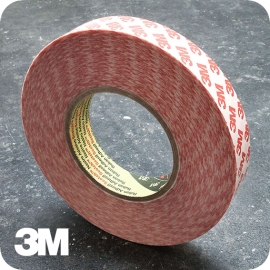 Dubbelzijdig PET tape, zeer sterk/zeer sterk, 3M 9088 25 mm
