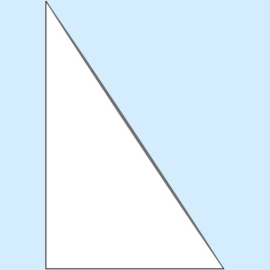 Driehoek insteekhoezen, zelfklevend,  folie, transparant onderzijde 140 mm, zijde links 210 mm hoog