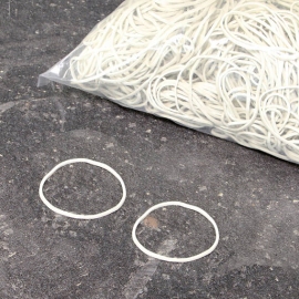 Rubberen elastieken, wit 40 mm | 1.5 mm