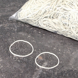 Rubberen elastieken, wit 50 mm | 1.5 mm