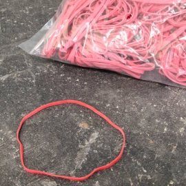 Rubberen elastieken, rood 80 mm | 3 mm