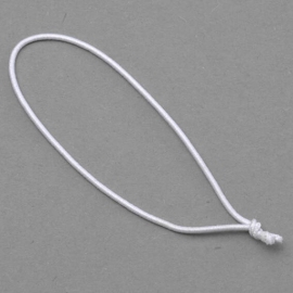 Folderkoord elastiek geknoopt 80 mm | wit
