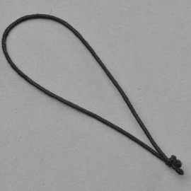 Folderkoord elastiek geknoopt 125 mm | zwart