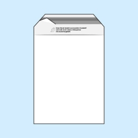 Mailing enveloppen met klep, hersluitbaar, gerecycled PE-folie, transparant 119 x 162 mm - C6