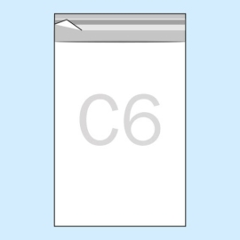 Mailing enveloppen met klep, milieuvriendelijke PLA-folie 119 x 162 mm - C6