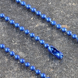 Kogelketting 102 mm, 2,4 mm kogeldiameter, blauw 