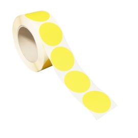 Markerings kleefrondjes, papier geel | 40 mm