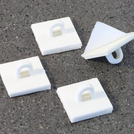 Kleefknopjes zelfklevend 20 x 20 mm (vierkant) | wit