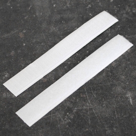 Klittenbandstrips, zelfklevend, haak en lus (paarsgewijs) 20 x 150 mm | wit