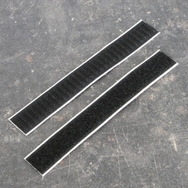 Klittenbandstrips, zelfklevend, haak en lus (paarsgewijs) 20 x 150 mm | zwart
